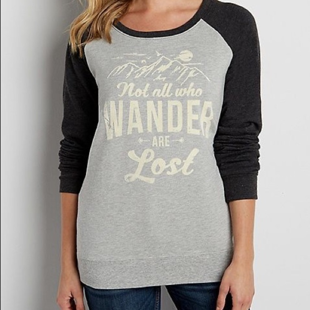 Maurices size 4 not all who wander sweater